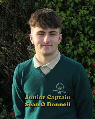 junior boys captain Sean O’Donnell Junior boys captain Sean O'Donnell